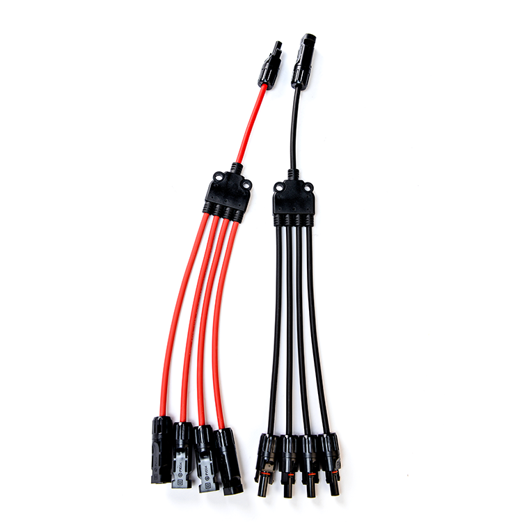 XLPO Insulation 10awg 6mm 1 to 4 Y Type H1z2z2-k Solar Panel Extension Cable 12awg for Sustainable Solar Solutions
