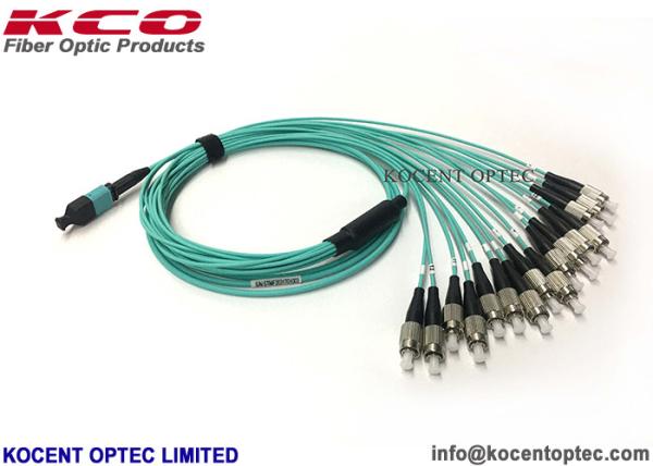 Quality 0.2dB Insertion Loss MPO MTP Patch Cord High Density Cable OM3-300 50/125 40G 100G for sale