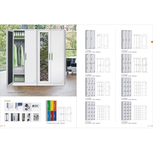 Supply metal locker storage cabinet FYD-W012 for office/school/goverment/gym,KD structure