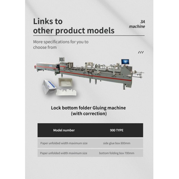 Folder Gluer Carton and Envelope Gluing Machine AS-800 with Video Outgoing-Inspection