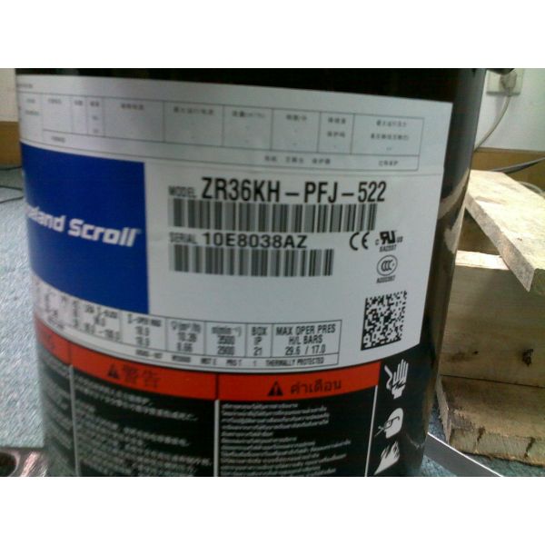 ZR36KH-PFJ-522 Electric Copeland Scroll Compressor for Air conditioner / 220V/50HZ-60HZ 1phase