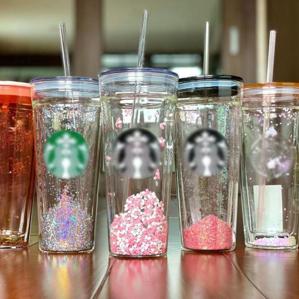 Quality Double Wall Acrylic  Sublimation Glass Snow Globe Tumbler 24oz for sale