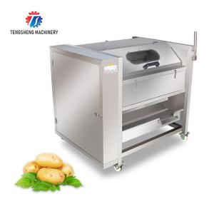 China 180KG Small automatic ginger washing machine potato cleaning and peeling machine ginger cleaning and mud removal machine wholesale