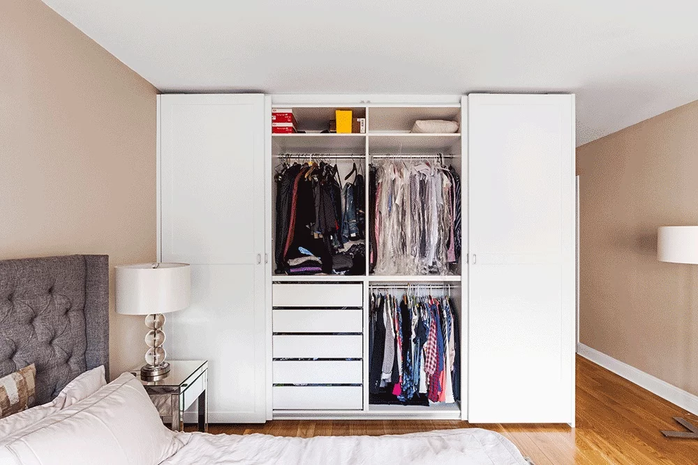 Home Furniture European Style Adjustable Wardrobes for Modern Apartments in the Wall