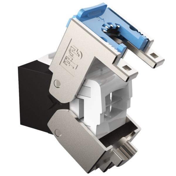 Quality UTP CAT6A Keystone Jack Toolless RJ45 Socket 50u Inch Gold Plated for sale