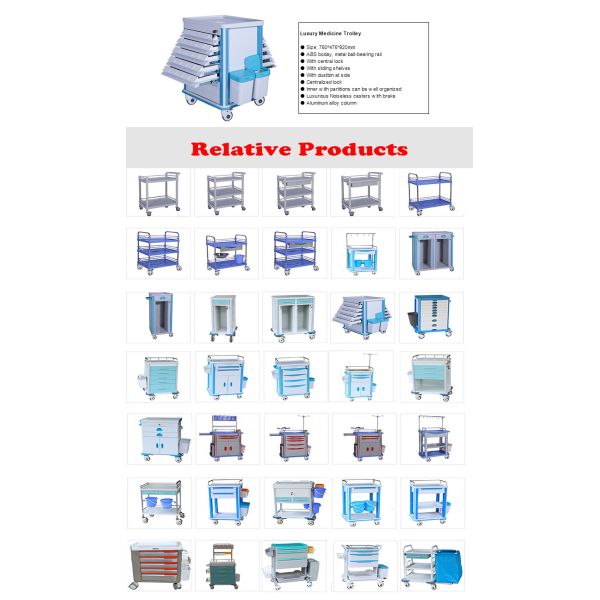 medical ABS hospital medicine trolley