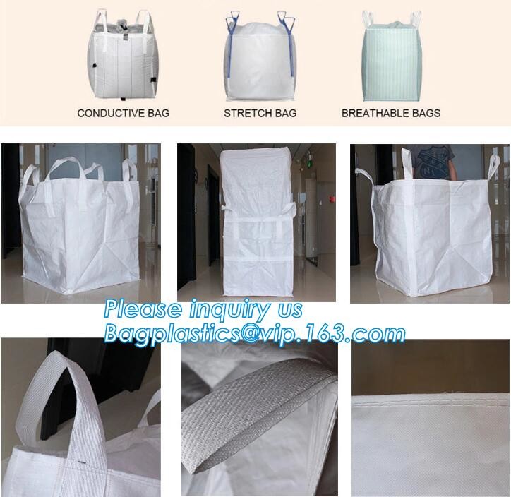 polypropylene woven plastic jumbo bag pp big bag for sand, building material, 500kg-1000kg PP Woven Jumbo Bag Big Bag wi