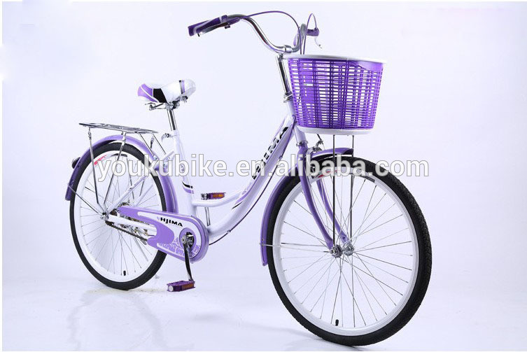 China Steel Single Speed Adult 24 Inch City Bike wholesale