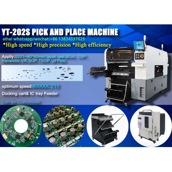 High Precision LED Bulb Pick And Place Machine 98000CPH For 0201 Components