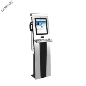 China Stand Alone IR Touch Screen Computer Kiosk with Metal Keyboard wholesale
