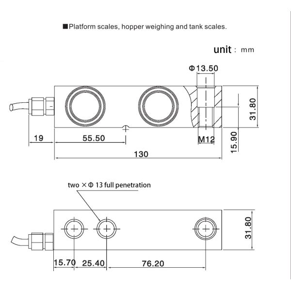Alloy Steel / Stainless Steel 500kg 1000kg 2000kg 3000kg Platform Scale Shear Beam Load Cell