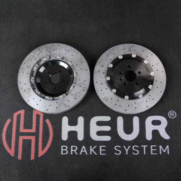 Quality HEUR Brake Front Carbon Ceramic Discs For Audi A4 B8 Q3 2016 Refit 405*34mm Rotor for sale