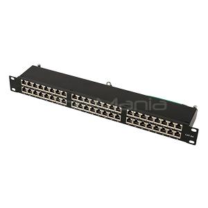 48-Port Cat6A Shielded Patch Panel 1U 19 Metal Housing Cat5e,Cat6,Cat6A Compatible