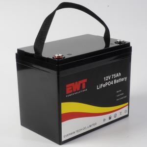 Online Li-Fepo4 Battery Pack 12V 75AH With Bluetooth Phone App Monitor Long Cycle Life