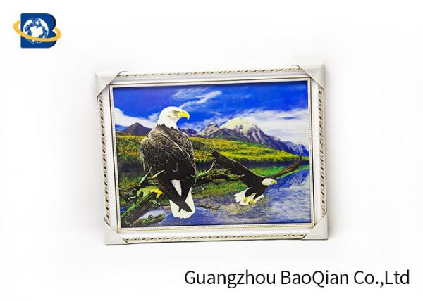 Quality 3D Gift PET 3D Lenticular Pictures Flips Photo Of Eagle Animal Support Printing Service for sale