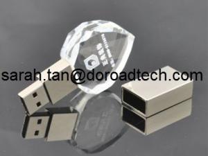 China USB Flash Drives Bulk Cheap Crystal USB Memory Sticks, New Model Pen Drive USB3.0 Version wholesale