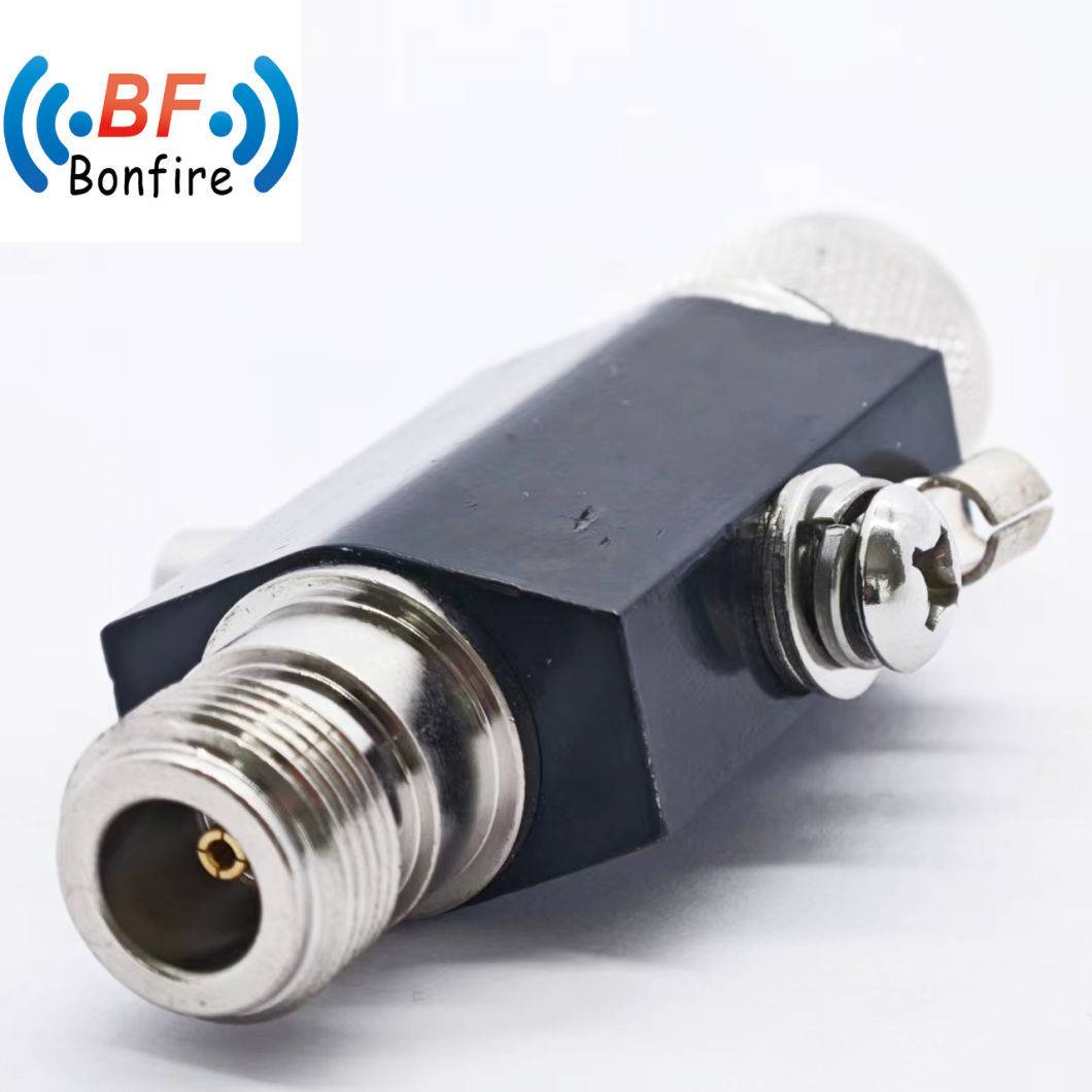 698-3800MHz RF Arrester RF TV Fjk Surge Arrester F Type Male to Female Lightning Surge Protector 3G 90V 230V 600V Lightning Protection Gas Tube RF Arrestor