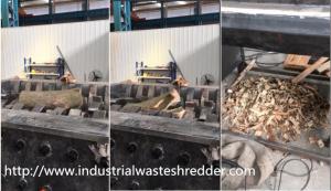 China Heavy Duty 2 Shaft Shredder , Scrap Waste Wood Shredder Machine Low Noise wholesale