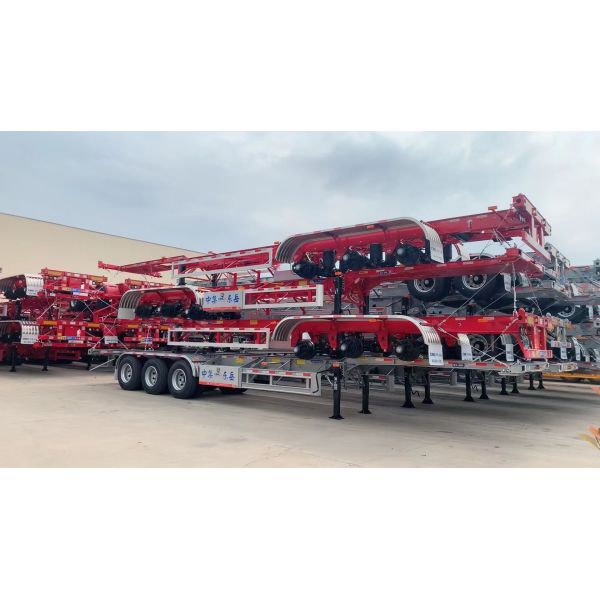 CIMC high quality steel triple sturdy axle 40ft long lasting performance with a range of tire options flatbed semi trailer