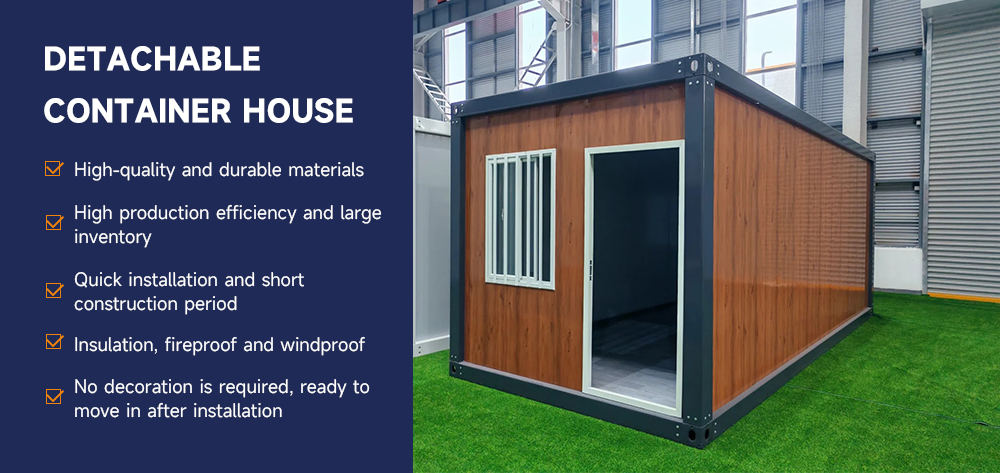 Detachable 2 Story Hotel Container House with Sandwich Panel and Steel Frame