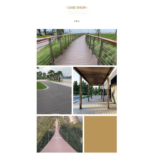 Non-Slip WPC Decking Boards 140x25mm Wood Plastic Composite Flooring