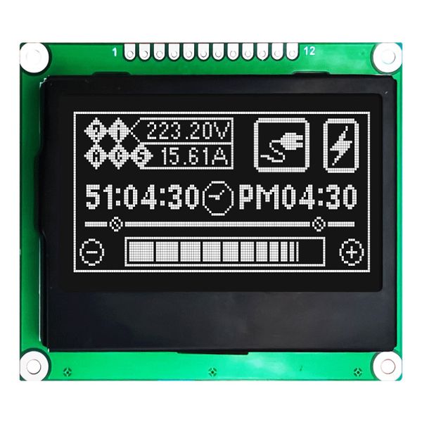 132X64 COG Graphic LCD Module With 6H Oclock Wide Viewing Angle