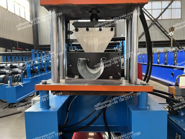 Quality Hydraulic Cutting Gutter Roll Forming Machine Chain Driven for sale
