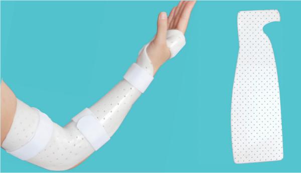 Quality Precut Custom Thermoplastic Splint White Elbow And Wrist Splint for sale