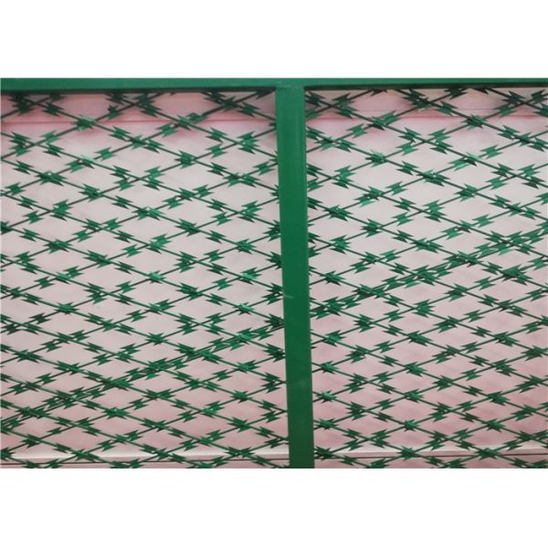 Anti Rust Powder Coated Concertina Razor Barbed Wire For Welded Razor Fence