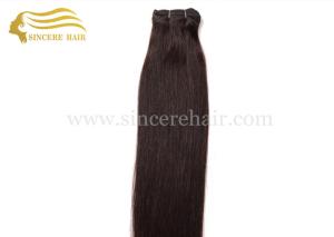 China 60 CM Remy Cuticle Hair Weft Extensions for sale - 24" Silk Straight Brown Remy Human Hair Weft Extension For Sale wholesale