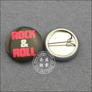 China tin badges rock roll Wraps / concave bottom badge MK09 wholesale
