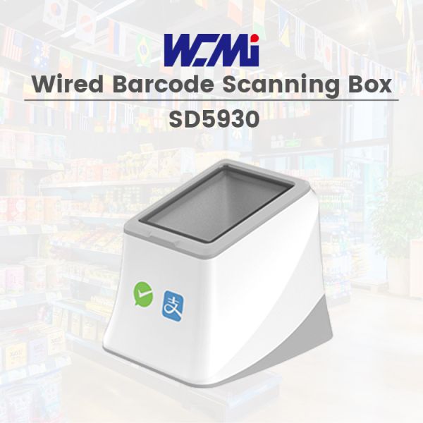 WCMI SD5930 High Performance Wired 1D Reader Desktop Barcode Scanner Alipay Bar Code Reader