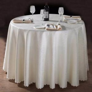 China 100%polyester minimatt round table cloth/hotel table cloth/wedding table cloth/jacquard textile could match with napkin wholesale