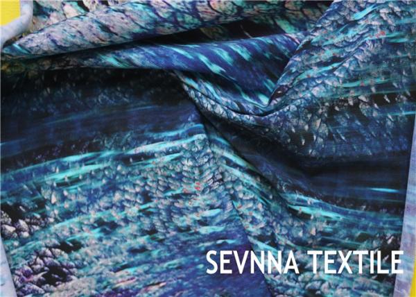 Quality Semi Dull Lycra Spandex Fabric , Vanish Patterned Lycra Stretch Fabric for sale