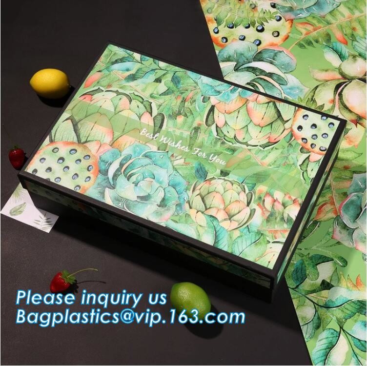 Custom design gradient color luxury paper packaging gift box with lid,Paper Flower Box Florist Bouquet Box Packaging Ros