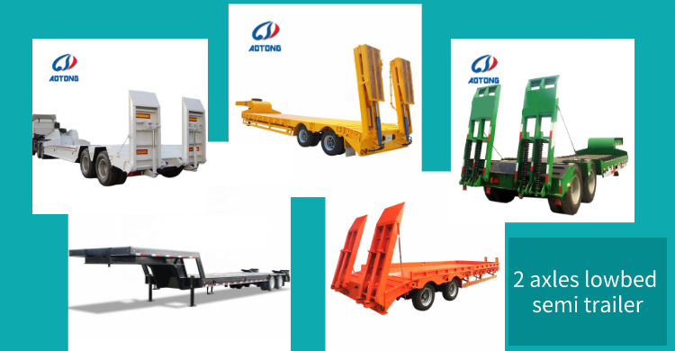 NDRC Announced Enterprise low bed semi trailer with gooseneck and 2 axles in Nigeria