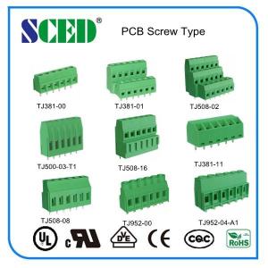 China 5.08mm 10A Double Levels PCB Terminal Block Green Nickel Plated wholesale