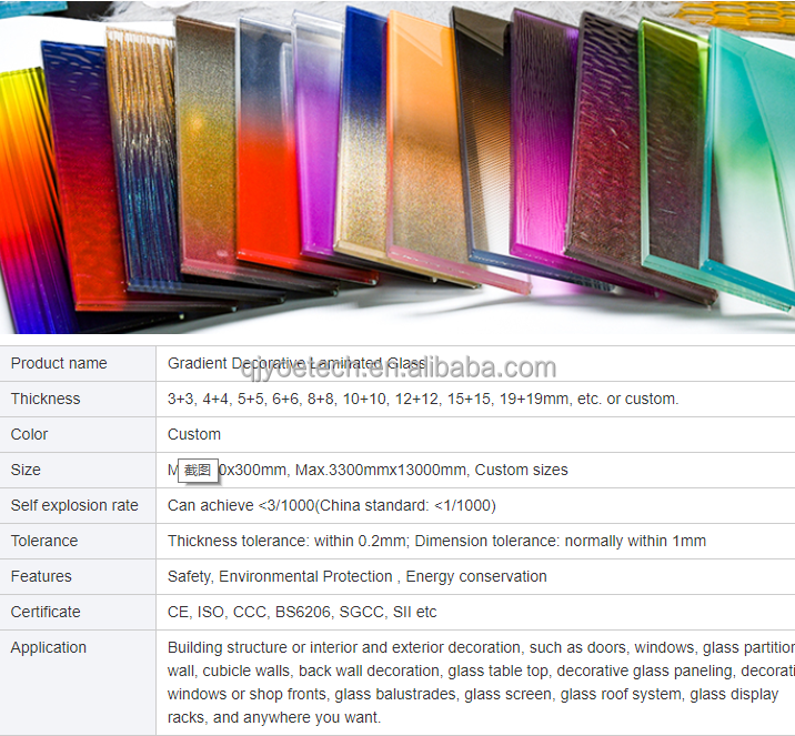 Custom Patterns 8mm Pattern Texture Tempered Glass Silkprint Gradient Balustrades Door