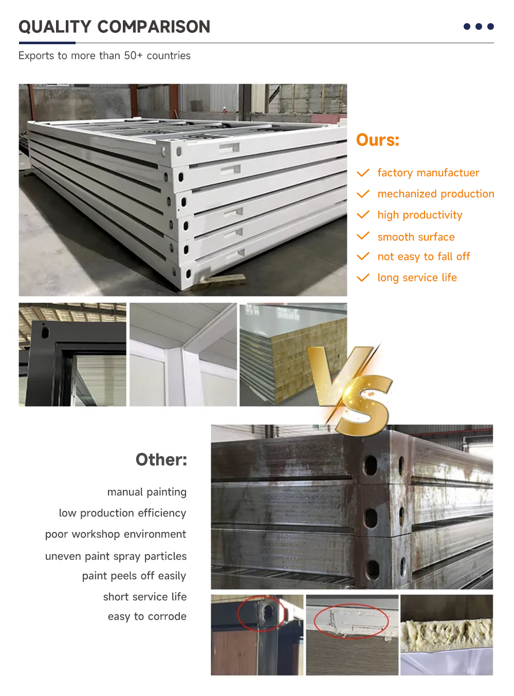 Detachable 2 Story Hotel Container House with Sandwich Panel and Steel Frame