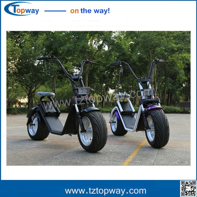 18*9.5 inch big tyre 1000w 60v harley electric scooter no folding stand up citycoco