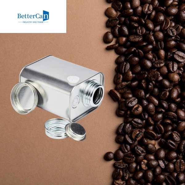 450Gram Coffee Bean Tin 1 Pound 16 Oz Tin Container With One Valve