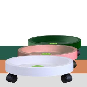 China 33.4cm Polypropylene Flower Plant Pot Base Saucer With Wheels wholesale