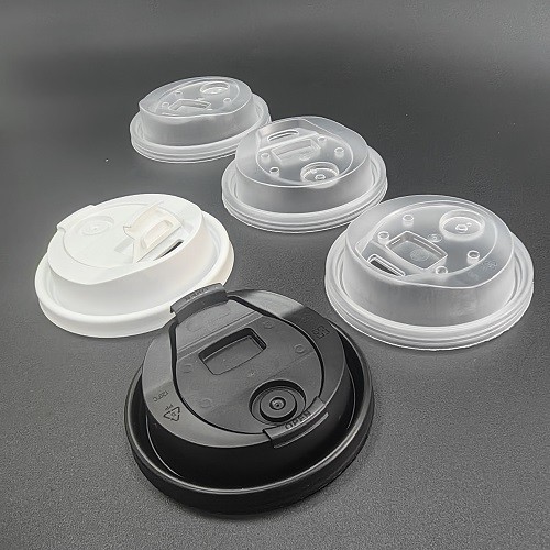 Wholesale White Black Take Away Disposable Coffee Cup Cover Blister PS PP PET Cup Lid