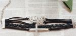 Multi strands “redeeming love” braided leather bracelets