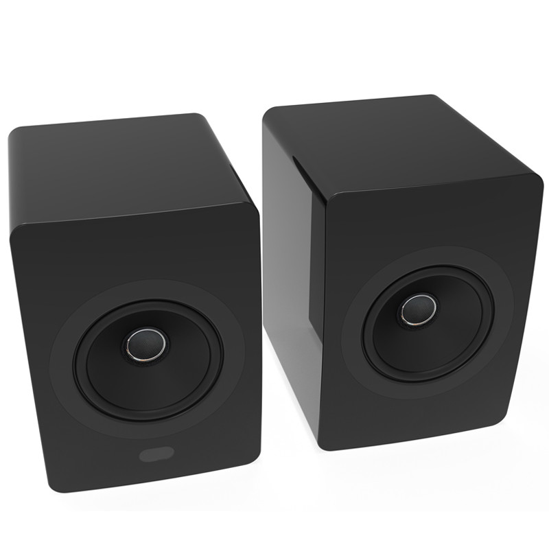 Powered Bookshelf Bluetooth TWS Speakers Wireless Wooden Cabinet HiFi Stereo Loudspeaker