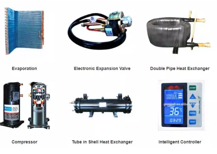 Meeting 15KW solar water heater maximum water temperature 60C air source heat pump Rohs