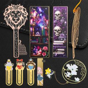 Custom Zinc Alloy Brass Metal Bookmark 3D Soft Enamel Book Mark