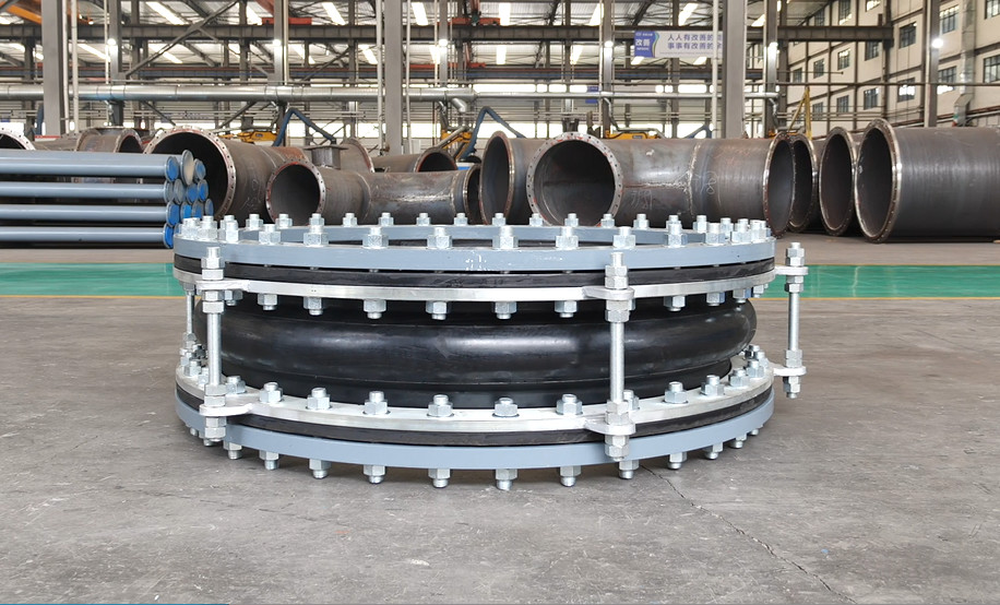 Flange Connection Single Sphere Flexible Rubber Joint With Good Noise Reduction Functionality