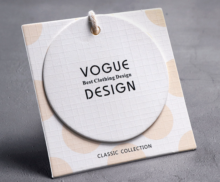 800gsm Square Printed Hang Tags With Linen Patterns High End Produced
