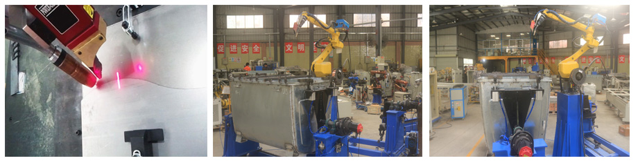 Galvanized Steel Big Rubbish Bin Welding Robot Configure Laser Seam Tracking System